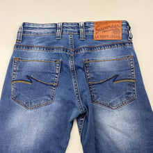 Load image into Gallery viewer, Boys LA TUTTI, slim fit stretch denim jeans, adjustable, Inside leg: 64.5cm, GUC, size 10,  