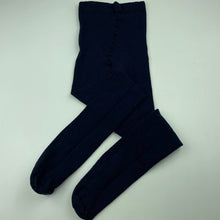 Load image into Gallery viewer, Girls navy, stretchy stockings, GUC, size 10-12,  