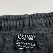Load image into Gallery viewer, Boys School Zone, fleece lined track / sweat pants, elasticated, Inside leg: 69cm, GUC, size 12,  