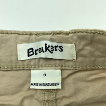Load image into Gallery viewer, Boys Breakers, lightweight stretch cotton pants, adjustable, Inside leg: 43cm, EUC, size 3,  