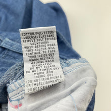Load image into Gallery viewer, Girls Piping Hot, embroidered stretch denim jeans, adjustable, Inside leg: 48cm, GUC, size 5,  