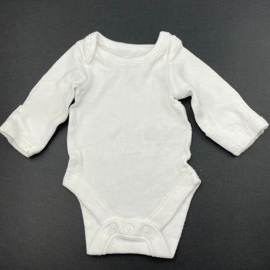 unisex M&S, soft cotton bodysuit / romper, GUC, size 0000,  