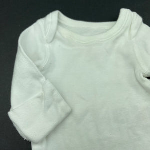 unisex M&S, soft cotton bodysuit / romper, GUC, size 0000,  