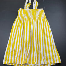 Load image into Gallery viewer, Girls Zara, yellow &amp; white stripe casual summer dress, GUC, size 11-12, L: 72cm