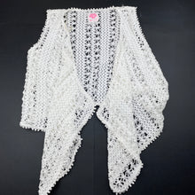 Load image into Gallery viewer, Girls Piping Hot, floral crochet waistcoat / top, GUC, size 9,  