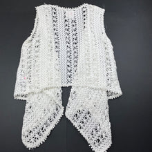 Load image into Gallery viewer, Girls Piping Hot, floral crochet waistcoat / top, GUC, size 9,  