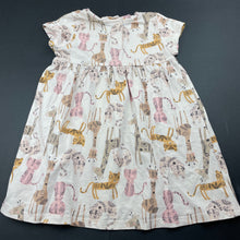 Load image into Gallery viewer, Girls Mothercare, cotton casual dress, jungle animals, GUC, size 1, L: 43cm