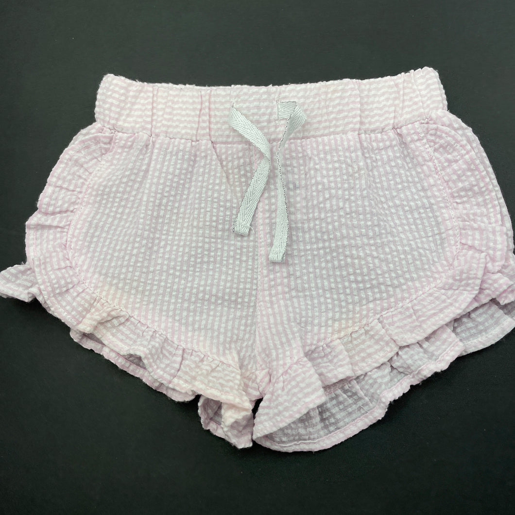 Girls Kids & Co, lightweight shorts, elasticated, FUC, size 00,  