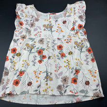 Load image into Gallery viewer, Girls Mango, floral linen blend ruffle top, EUC, size 14,  