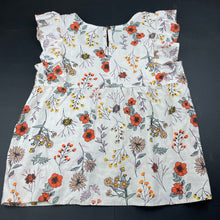 Load image into Gallery viewer, Girls Mango, floral linen blend ruffle top, EUC, size 14,  