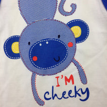 Load image into Gallery viewer, Boys Tiny Little Wonders, cotton tank / t-shirt / tee, cheeky monkey, EUC, size 000