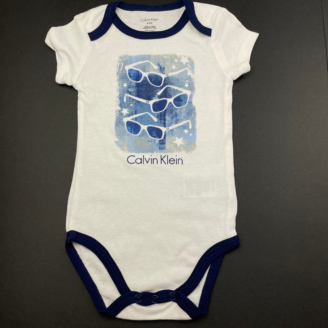 Boys Calvin Klein, bodysuit / romper, sunglasses, EUC, size 0,  
