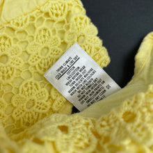 Load image into Gallery viewer, Girls Target, yellow cotton top, floral lace detail, EUC, size 6,  