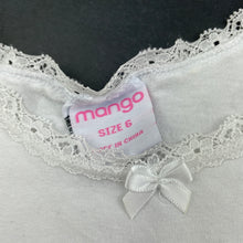 Load image into Gallery viewer, Girls Mango, white singlet top, FUC, size 6,  