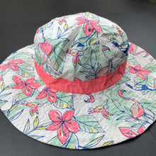 Load image into Gallery viewer, Girls Charlie &amp; Me, floral cotton bucket hat, GUC, size 12-14,  
