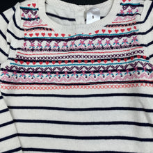 Load image into Gallery viewer, Girls Target, embroidered knitted cotton long sleeve dress, FUC, size 5, L: 58cm