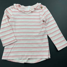 Load image into Gallery viewer, Girls Dymples, pink stripe organic cotton blend top, EUC, size 0,  