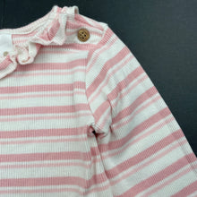 Load image into Gallery viewer, Girls Dymples, pink stripe organic cotton blend top, EUC, size 0,  