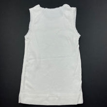 Load image into Gallery viewer, Boys Marquise, white cotton singlet top, train, EUC, size 0,  