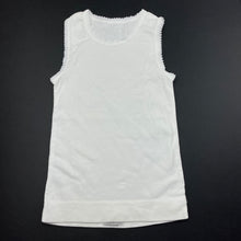 Load image into Gallery viewer, unisex Marquise, white cotton singlet top, EUC, size 0,  