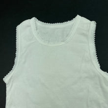 Load image into Gallery viewer, unisex Marquise, white cotton singlet top, EUC, size 0,  