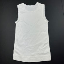 Load image into Gallery viewer, unisex Marquise, white cotton singlet top, EUC, size 0,  