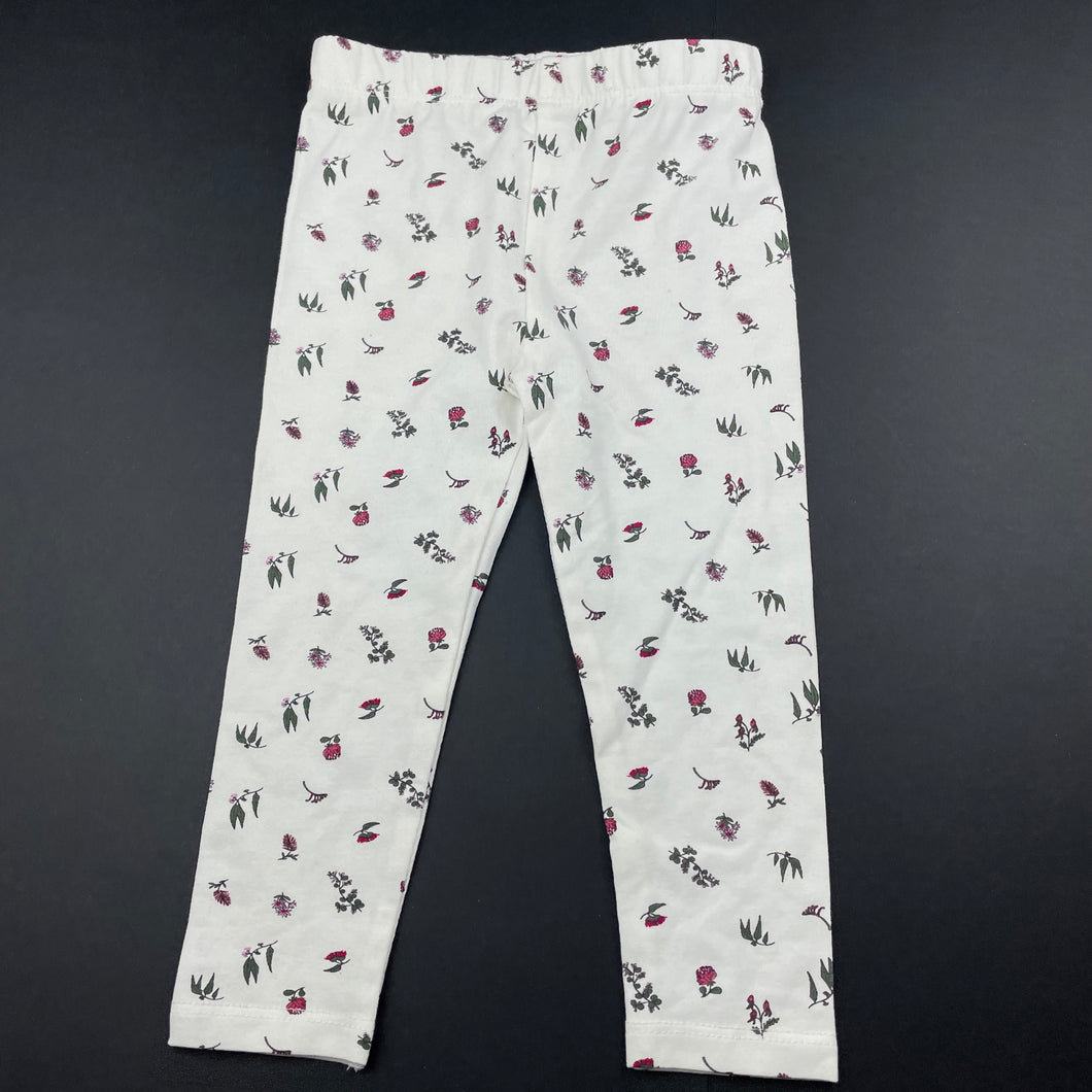 Girls Dymples, floral stretchy leggings / bottoms, EUC, size 1,  