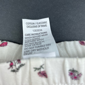 Girls Dymples, floral stretchy leggings / bottoms, EUC, size 1,  