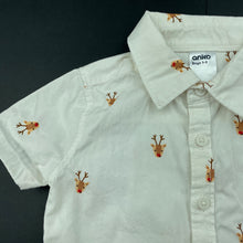 Load image into Gallery viewer, Boys Anko, Christmas cotton short sleeve shirt, EUC, size 1,  