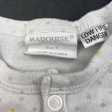 Load image into Gallery viewer, unisex Marquise, grey cotton coverall / romper, FUC, size 0,  
