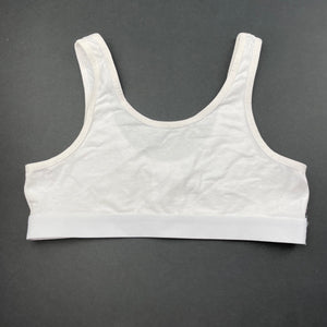 Girls Brilliant Basics, white stretchy crop top, GUC, size 8-10,  