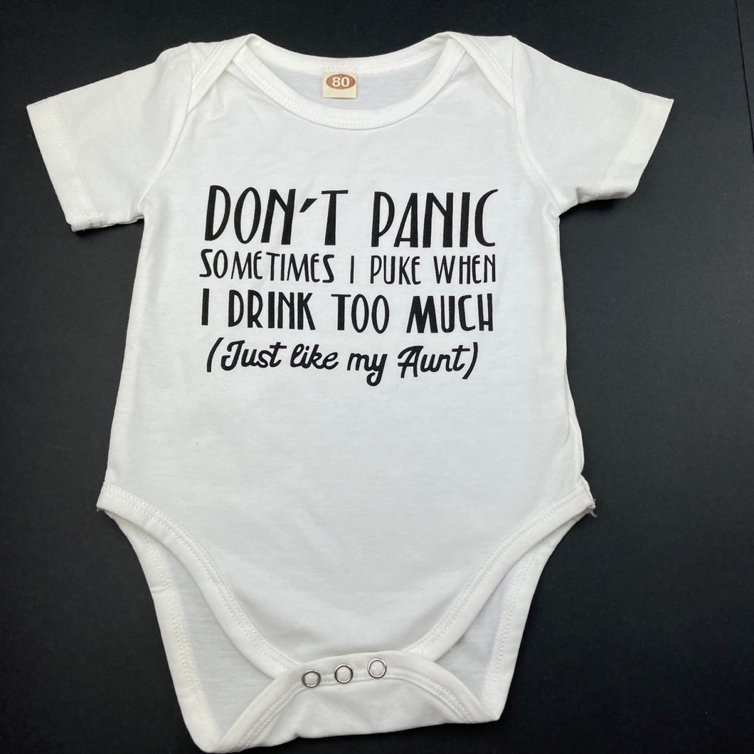 unisex white, bodysuit / romper, GUC, size 0,  