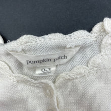 Load image into Gallery viewer, Girls Pumpkin Patch, knitted cotton sleeveless cardigan / top, GUC, size 000,  