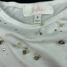 Load image into Gallery viewer, Girls Indie, embellished cotton long sleeve t-shirt / top, FUC, size 4,  