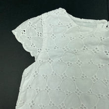 Load image into Gallery viewer, Girls Target, lined broderie cotton top, marks lower back, FUC, size 3,  