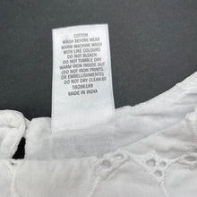 Load image into Gallery viewer, Girls Target, lined broderie cotton top, marks lower back, FUC, size 3,  