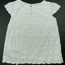 Load image into Gallery viewer, Girls Target, lined broderie cotton top, marks lower back, FUC, size 3,  