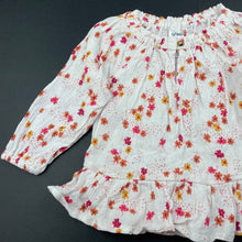 Load image into Gallery viewer, Girls Anko, floral crinkle cotton long sleeve top, GUC, size 1,  