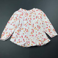 Load image into Gallery viewer, Girls Anko, floral crinkle cotton long sleeve top, GUC, size 1,  