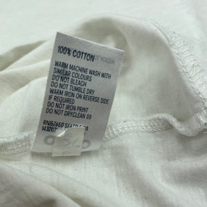 Boys Anko, white cotton t-shirt / top, GUC, size 7,  