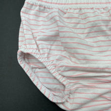 Load image into Gallery viewer, Girls Kids &amp; Co, pink stripe nappy cover / bloomers, EUC, size 00,  