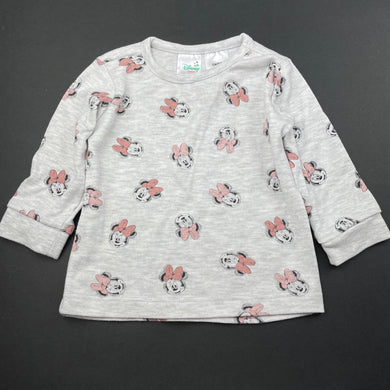 Girls Disney, Minnie Mouse soft feel long sleeve top, EUC, size 00,  