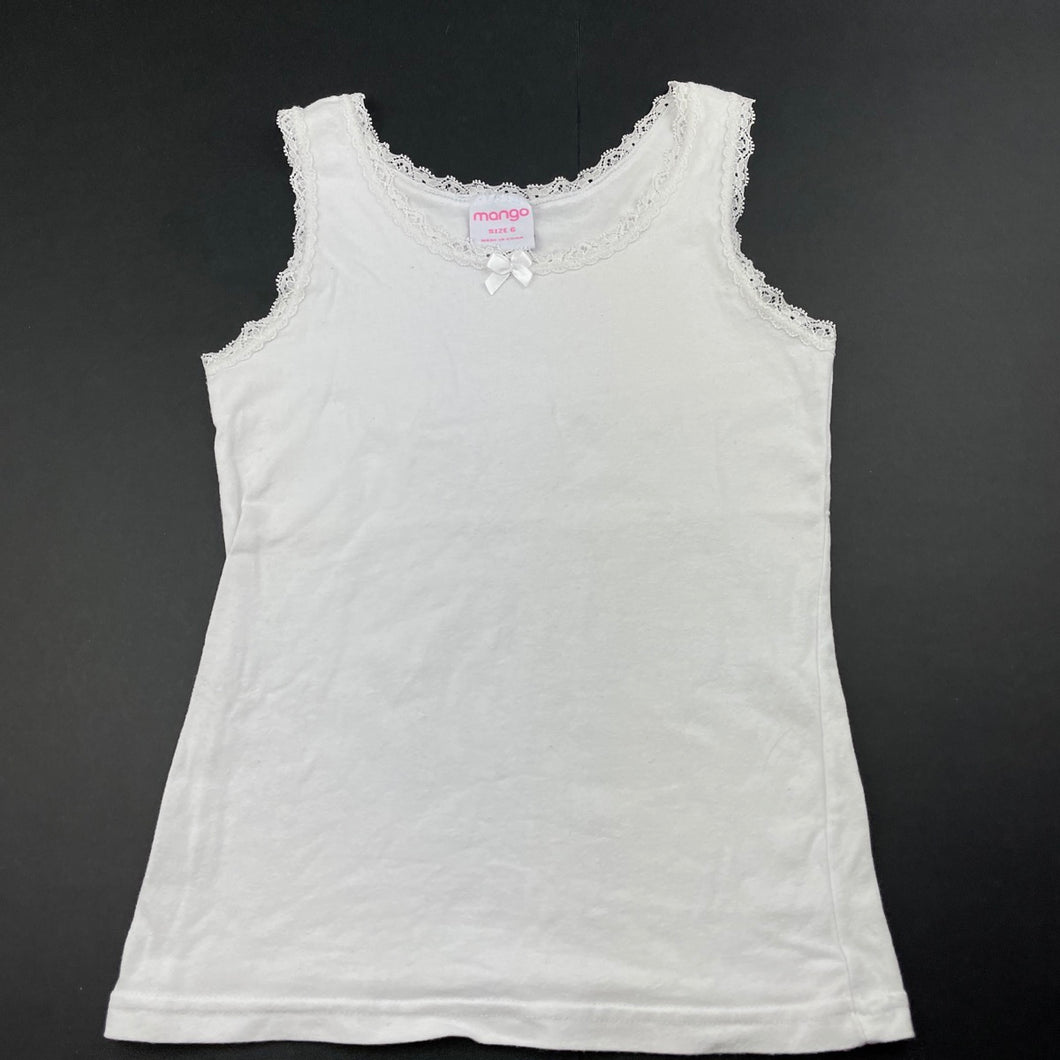 Girls Mango, stretchy singlet top, FUC, size 6,  