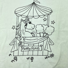 Load image into Gallery viewer, Girls Target, white cotton t-shirt / top, unicorn, EUC, size 6,  