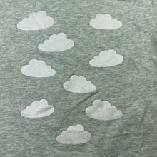 Load image into Gallery viewer, Girls Emerson, grey marle cotton top, clouds, FUC, size 6,  
