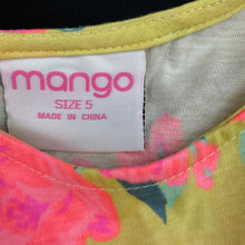 Load image into Gallery viewer, Girls Mango, colourful floral cotton dress, EUC, size 5, L: 54cm