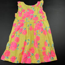 Load image into Gallery viewer, Girls Mango, colourful floral cotton dress, EUC, size 5, L: 54cm