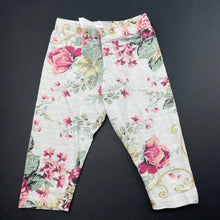 Load image into Gallery viewer, Girls Designer Kidz, floral leggings / bottoms, elasticated, GUC, size 00,  