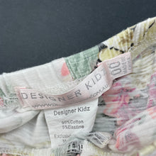 Load image into Gallery viewer, Girls Designer Kidz, floral leggings / bottoms, elasticated, GUC, size 00,  