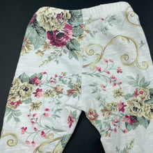 Load image into Gallery viewer, Girls Designer Kidz, floral leggings / bottoms, elasticated, GUC, size 00,  
